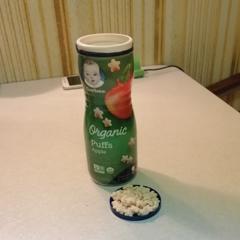 gerber organic puffs apple