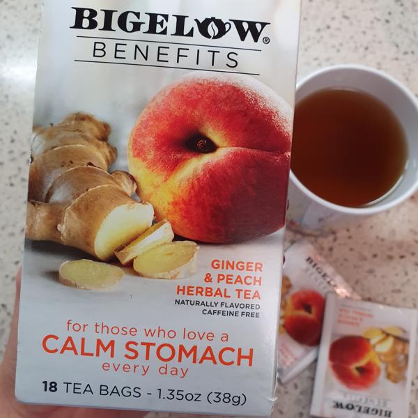 Calm Stomach Ginger and Peach Herbal Tea