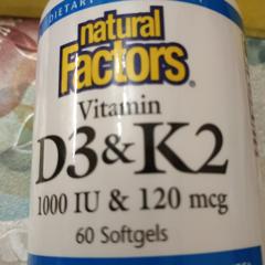 Natural Factors Vitamin D3 K2 60 Softgels Iherb