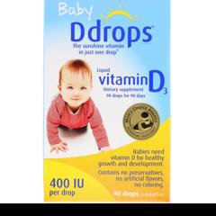 Ddrops Baby Liquid Vitamin D3 400 Iu 008 Fl Oz 25 Ml