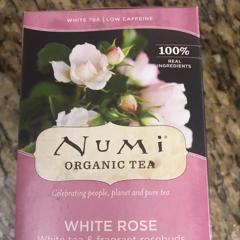 White Tea Pack of 6 Numi Organic Tea White Rose 16 Count Box of Tea Bags