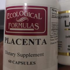 Ecological Formulas エコロジカル フォーミュラ プラセンタ 凍結乾燥 カプセル 60 錠 Iherb