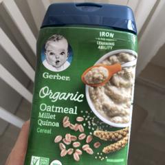 gerber organic oatmeal millet quinoa cereal