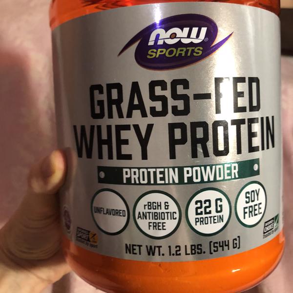 Now Foods Grass-Fed Whey Protein Concentrate Unflavored 1.2 lbs (544 g)