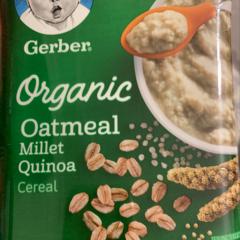 gerber organic oatmeal millet quinoa cereal