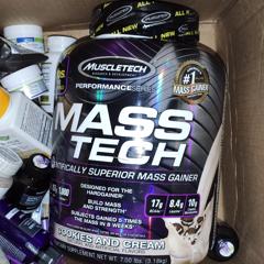 Muscletech Mass Tech Scientifically Superior Mass Gainer Cookies And Cream 7 00 Lb 3 18 Kg Iherb