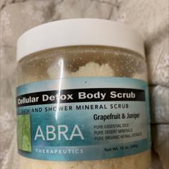 Abra Therapeutics Cellular Detox Body Scrub Grapefruit Juniper 12 Oz 340 G