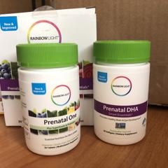 Rainbow Light Prenatal Dha Smart Essentials 产前营养组合 Prenatal One 和prenatal Dha Smart Essentials 产前dha 软胶囊 30 片 30 粒软凝胶