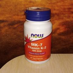 NOW Foods, MK-7 Vitamin K-2, 100 mcg, 60 Veg Capsules NOW Foods, MK-7 Vitamin K-2, 100 mcg, 60 Veg Capsules