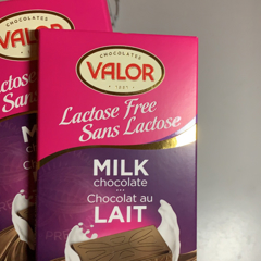 Valor Lactose Free Milk Chocolate Bar