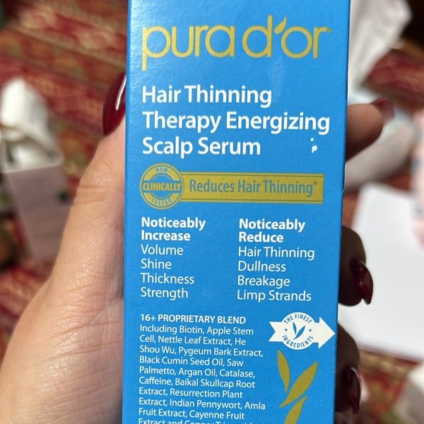 Pura D'or Hair Thinning Therapy Energizing Scalp Serum Revitalizer (4oz) with AR