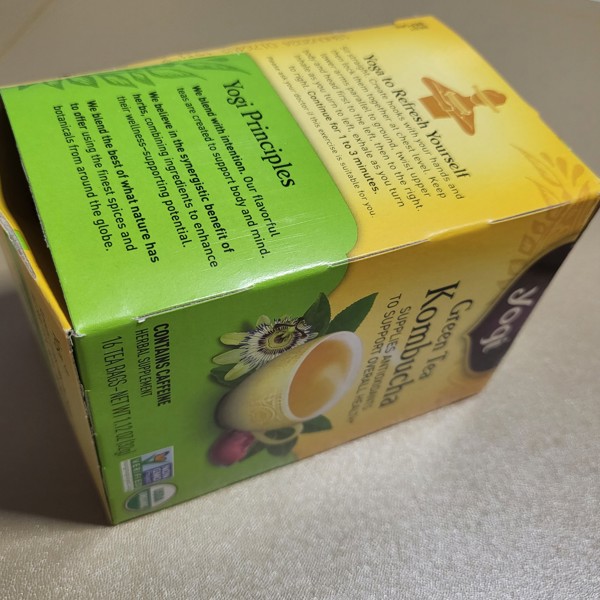 Yogi Tea Green Tea Kombucha, Contains-Caffeine Green Tea Bags, 16
