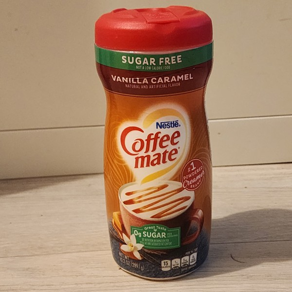 Powder Coffee Creamer, Sugar Free, Vanilla Caramel, 10.2 oz (289.1 g)