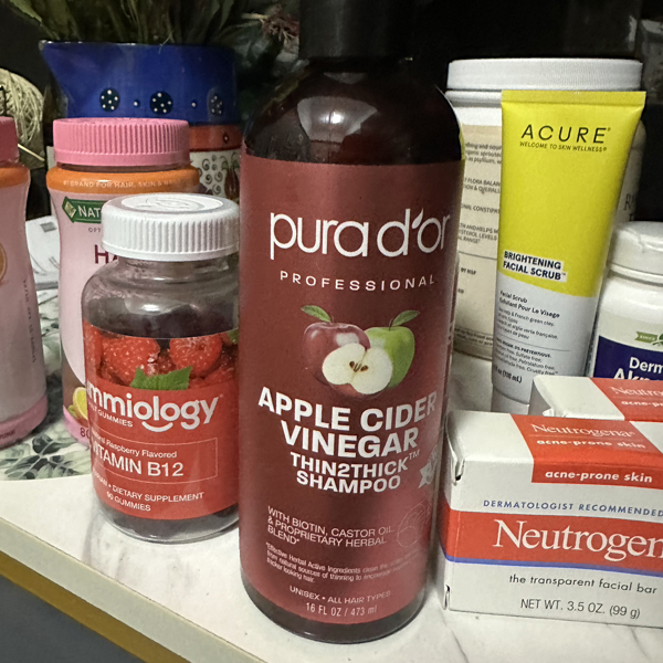  PURA D'OR Apple Cider Vinegar Thin2Thick Set (16oz x 2) ACV  Shampoo & Conditioner, Clarifying, Detox - Biotin, Keratin, Caffeine,  Castor Oil, Aloe - All Hair Types, Men & Women (