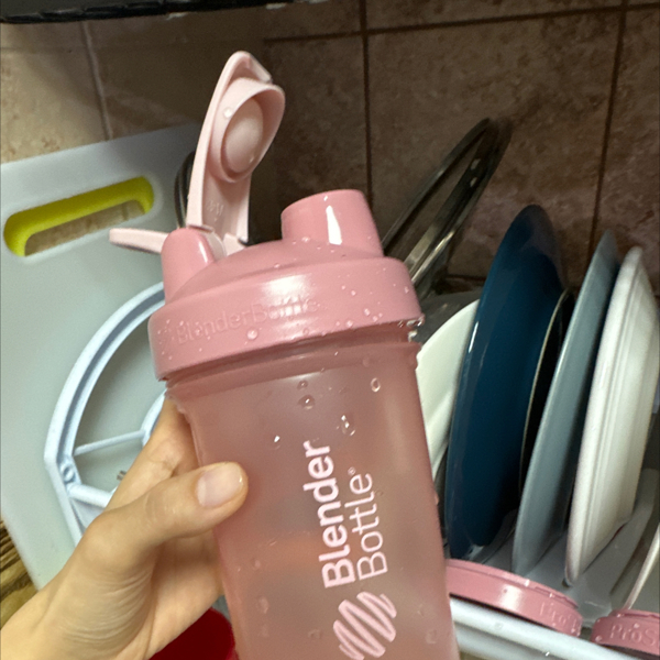 Blender Bottle ProStak 22 oz. Shaker with Loop Top - Clear/Pink 