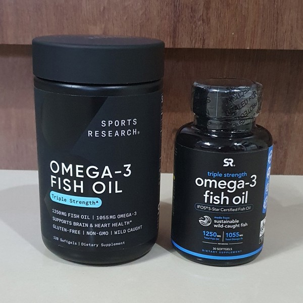 Sports Research Triple Strength Omega-3 Fish Oil, 150 Fish