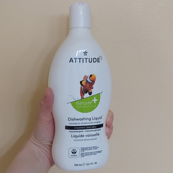 ATTITUDE Baby Dish Soap / Non-toxic / Fragrance-Free, 23.7 Oz