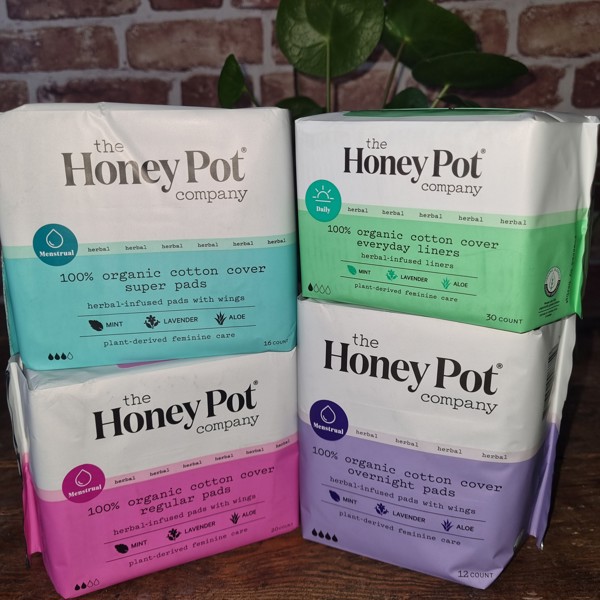 The Honey Pot Company Herbal-Infused Pads with Wings Postpartum 12 Count