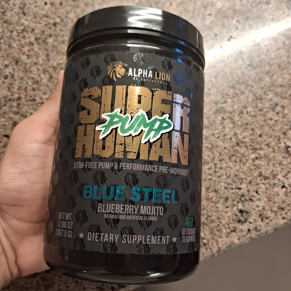 SuperHuman Pump, Blue Steel, Blueberry Mojito, 12.96 oz (367.5 g)