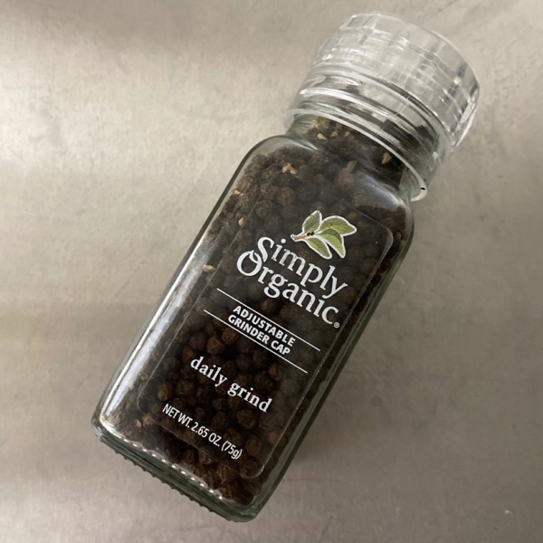 Simply Organic - Daily Grind Black Peppercorns - Organic - Grinder - 2.65 oz