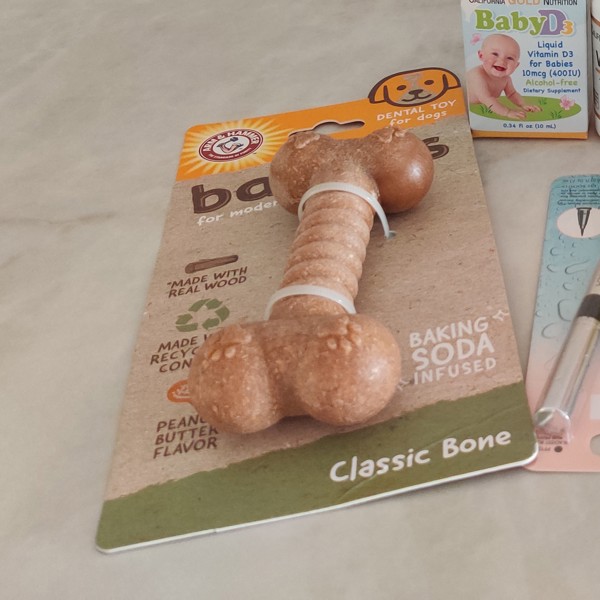 Arm & Hammer Barkies 5 Saw Dust Classic Bone Dog Toy Peanut Butter Flavor  : Pets fast delivery by App or Online