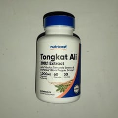 Nutricost Tongkat Ali 200:1 Capsules (500 Mg) (60 Capsules) : Target