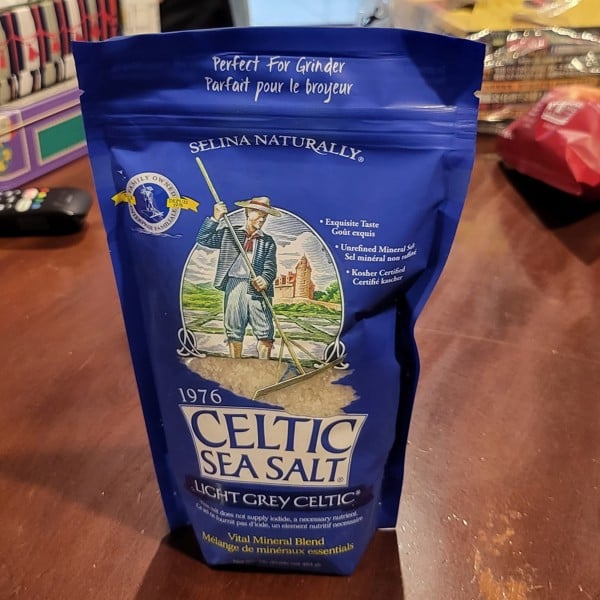 Celtic Sea Salt Light Grey Celtic Large Grinder, Sea Salt, 3oz