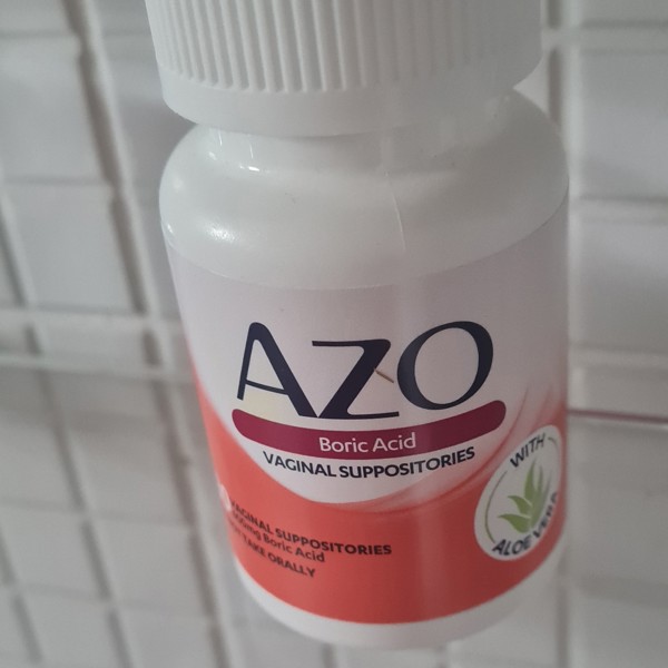 Azo Vaginal Suppositories, 600 mg Boric Acid - 30 vaginal suppositories