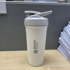 Strada, Insulated Stainless Steel Blender Bottle, White, 24 oz (710 ml)