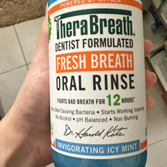 The Breath Co Alcohol Free Mouthwash Oral Rinse for 12 Hrs for Fresh  breath, Icy Mint, 473ml