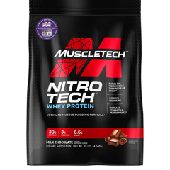 Nitro-Tech®（ニトロテック）ホエイプロテイン、ミルクチョコレート、4.54kg（10ポンド）