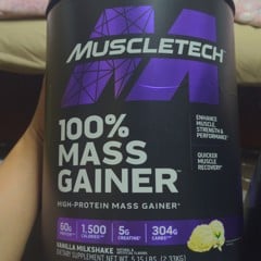 100% Mass Gainer（100％マスゲイナー）、バニラミルクシェイク、2.33kg（5.15ポンド）